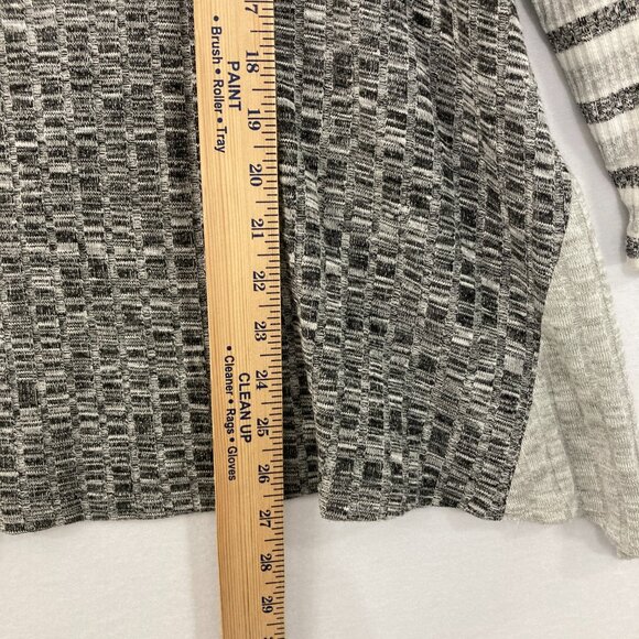 Barbara Katz size XL Gray Color-Block Stretch Knit 3/4 Sleeve Pullover Top - Picture 5 of 10